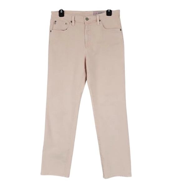 AG The Isabelle High-Rise Straight Crop Jeans, Blush, Casual, Weekend, 32 - Picture 4 of 16